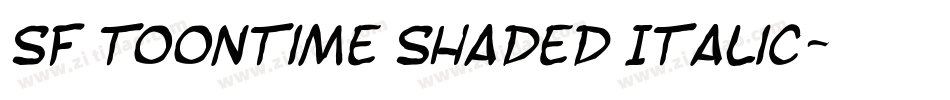 SF Toontime Shaded Italic字体转换